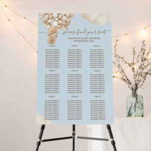 Teddy Bear Balloon Bearly Wait Baby Shower seating Foam Board