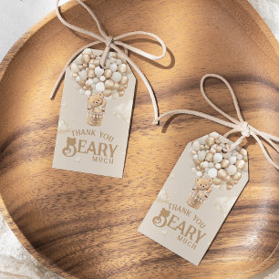 Teddy Bear Balloon Bearly Wait neutral Baby Shower Gift Tags