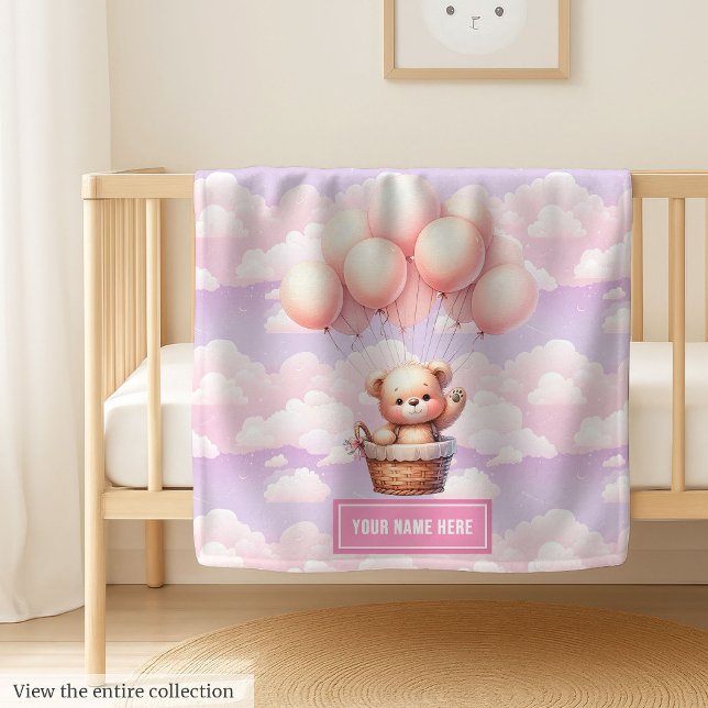 Teddy Bear Balloon Blanket Baby Shower Bearly Wait (Teddy Bear Balloon Blanket Baby Shower Bearly Wait)