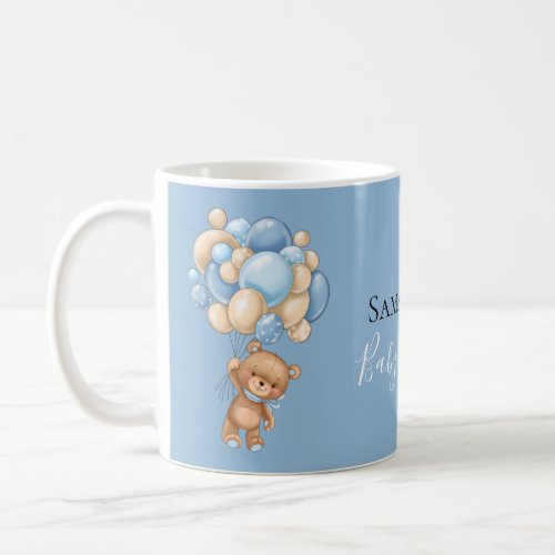 Teddy Bear Balloon Blue  Coffee Mug