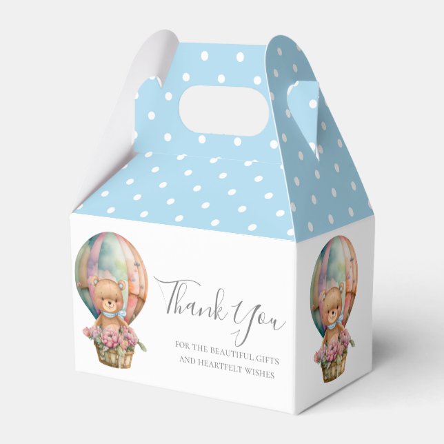 Teddy bear Balloon Favor Box (Back Side)