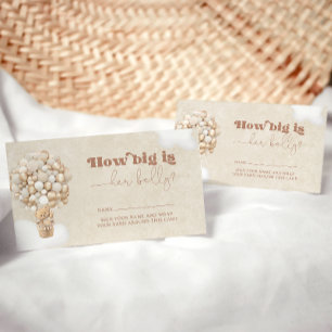 Teddy Bear Balloon How Big is Mommy's Belly Enclosure Card