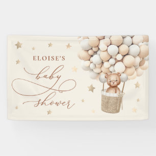 Teddy Bear Balloon Neutral Bearly Wait Baby Shower Banner