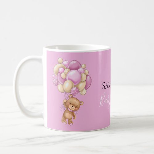 Teddy Bear Balloon Pink  Coffee Mug