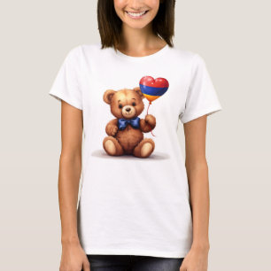teddy bear & balloon with the Armenian flag. T-Shirt