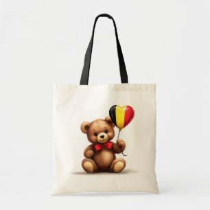 teddy bear & balloon with the Belgian flag. Tote Bag