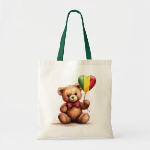 teddy bear & balloon with the Malian flag. Tote Bag