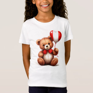 teddy bear & balloon with the Peruvian flag. T-Shirt
