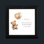 Teddy bear Balloons baby shower Gender neutral  Gift Box<br><div class="desc">Editable Teddy bear baby shower invitation,  we can bearly wait,  baby shower invite,  bear with balloons baby shower,  Gender neutral ,  Bear Gender Reveal Invitation,  gender reveal invitation,  editable baby shower invitation, </div>