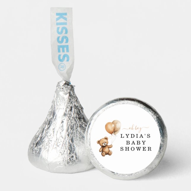 Teddy bear Balloons baby shower Gender neutral  Hershey®'s Kisses® (Front)