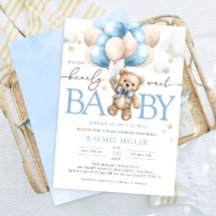 Teddy Bear Balloons We Can Bearly Wait Baby Shower