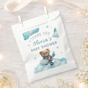 Teddy Bear Bearly Wait Baby Shower Favor Bag
