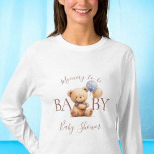 Teddy Bear Bearly Wait Mommy to Be Baby Shower T-Shirt