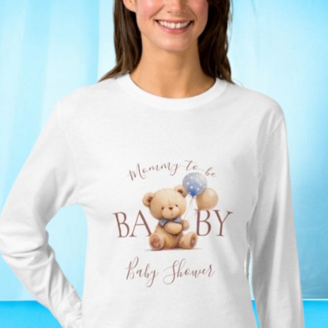 Teddy Bear Bearly Wait Mommy to Be Baby Shower T-Shirt (Creator Uploaded)