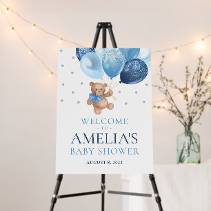 Teddy Bear Bearly Wait Welcome Baby Shower Foam Board
