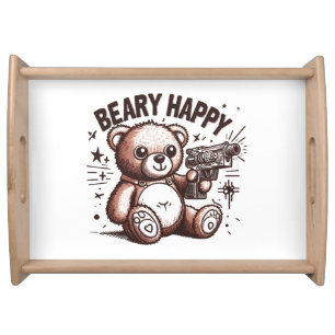 Teddy Bear Beary Happy Serving Tray