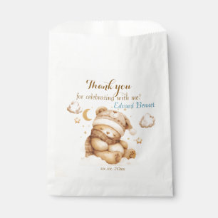 Teddy Bear Beige Balloon Birthday Favor Bag