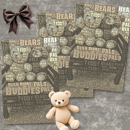 Teddy Bear Best Friends Embedded Word Cloud 