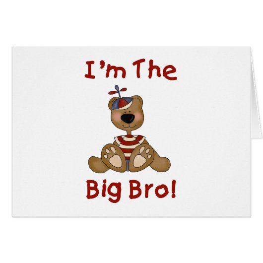 Teddy Bear Big Bro Cards (Front Horizontal)