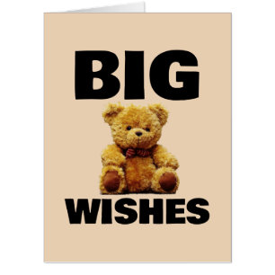 TEDDY BEAR BIG HUGE GIANT BIRTHDAY CARD