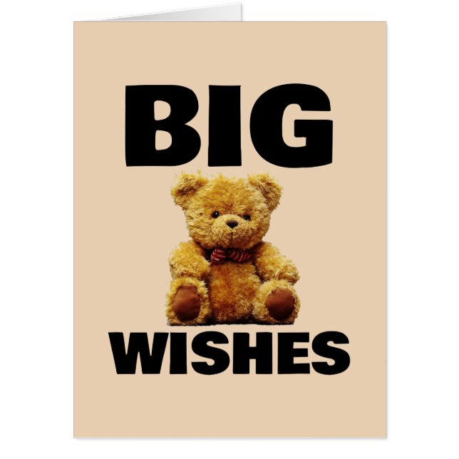 TEDDY BEAR BIG HUGE GIANT BIRTHDAY CARD (Front)