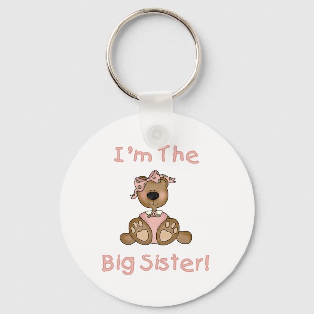 Teddy Bear Big Sister Keychain (Front)
