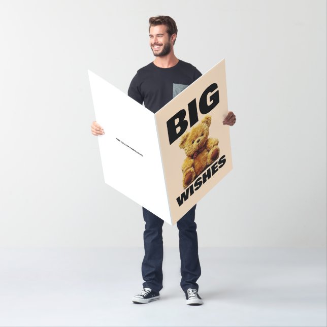 TEDDY BEAR BIGGEST JUMBO BIRTHDAY CARD (In Situ)