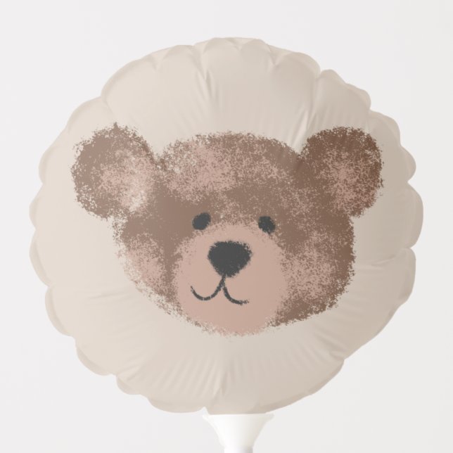 Teddy Bear Birthday Baby Shower  Balloon (Front)