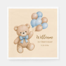 Teddy Bear Birthday Balloons Personalized Name
