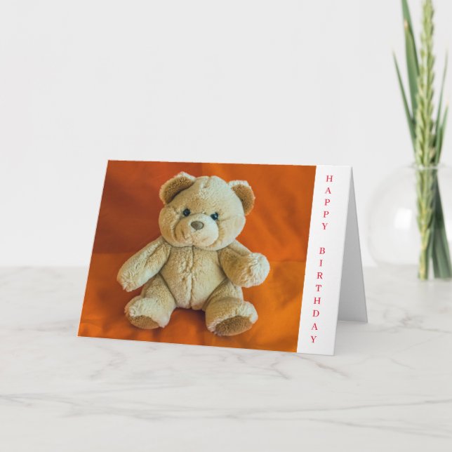 Teddy bear birthday card (Front)