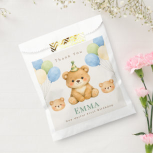 Teddy Bear Birthday Favor Bag
