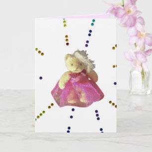 Teddy bear birthday invitation girl pink party