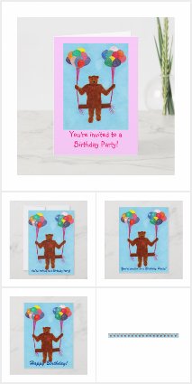 Teddy Bear Birthday Invites Plus