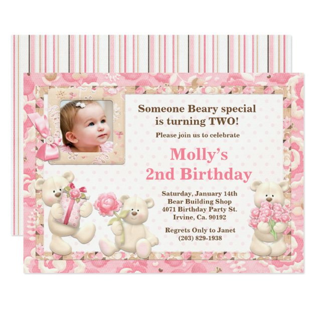 Teddy Bear Birthday Party Invitation