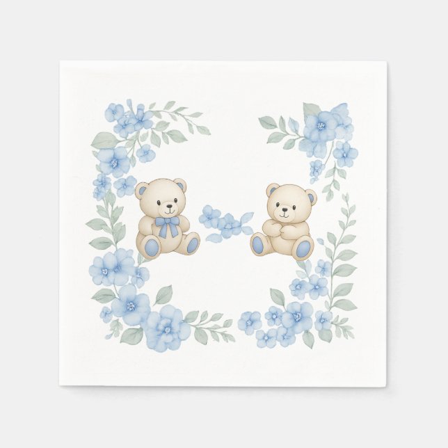 Teddy Bear Birthday Party Napkin (Front)