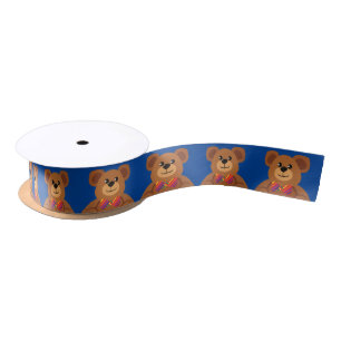 Teddy Bear Birthday Party Satin Ribbon