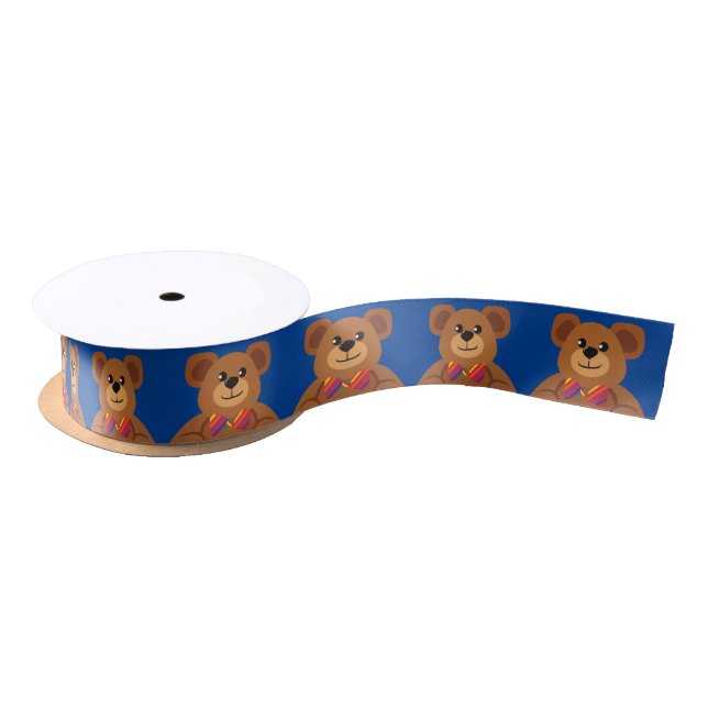 Teddy Bear Birthday Party Satin Ribbon (Spool)