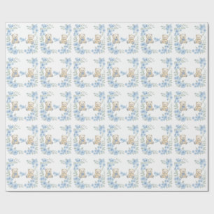 Teddy Bear Birthday Party Wrapping Paper