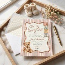Teddy Bear Blocks Baby Shower