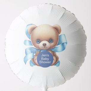 Teddy Bear Blue Baby Shower Balloon