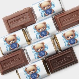 Teddy Bear Blue Baby Shower Theme Hershey's Miniatures