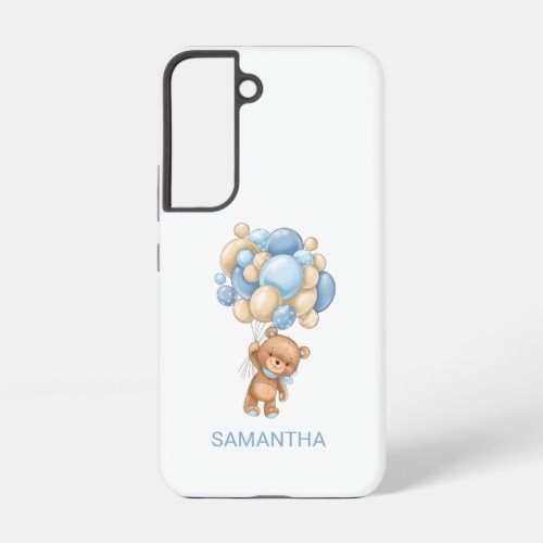 Teddy Bear BLUE Balloon  Samsung Galaxy Case