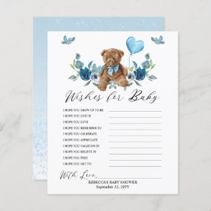 Teddy Bear Blue Balloon Wishes for Baby Game