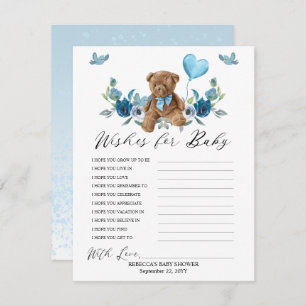 Teddy Bear Blue Balloon Wishes for Baby Game