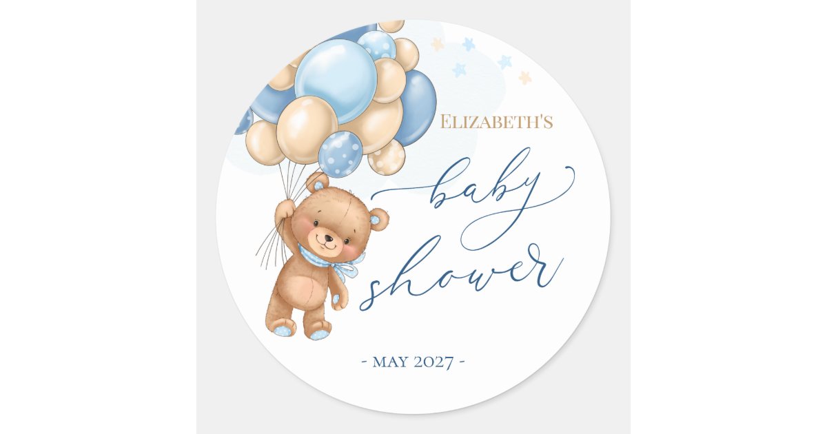 Recuerdos Baby Shower para Niño Classic Round Sticker