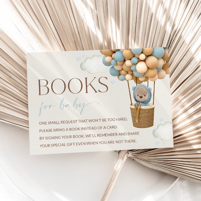 Teddy Bear, Blue Balloons, Books For Baby Enclosure Card (Creator Uploaded)