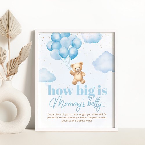 Teddy bear blue how big is mommys belly game poster