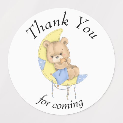 Teddy Bear Blue Moon thank you  Labels