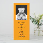 Teddy Bear BOOK MARK: Pencil Artwork (Standing Front)