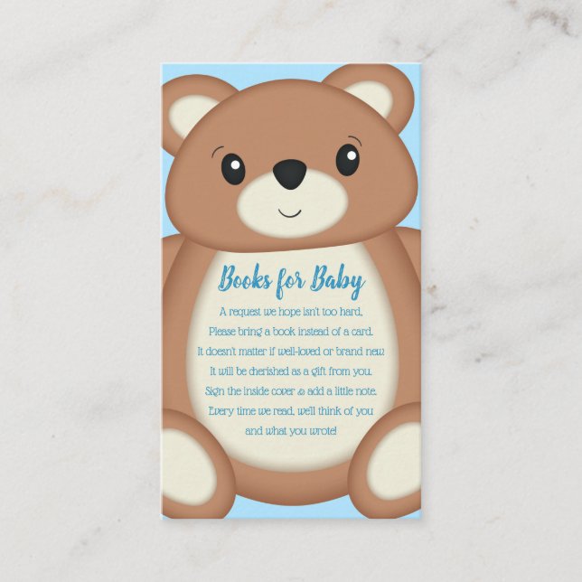 Teddy Bear Books Enclosure Card (Front)